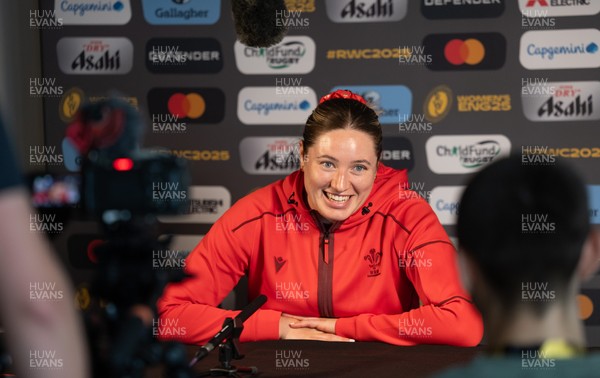 260825 - Wales Women Rugby World Cup Media Conference - Gwen Crabb during a Wales media conference ahead of their Women’s Rugby World Cup match against Canada