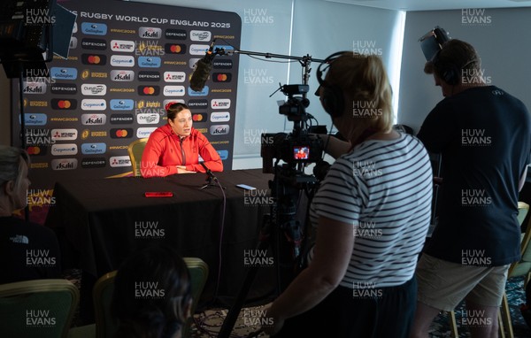 260825 - Wales Women Rugby World Cup Media Conference - Gwen Crabb during a Wales media conference ahead of their Women’s Rugby World Cup match against Canada