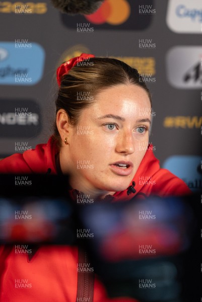 260825 - Wales Women Rugby World Cup Media Conference - Gwen Crabb during a Wales media conference ahead of their Women’s Rugby World Cup match against Canada