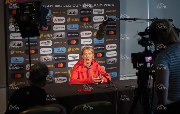 260825 - Wales Women Rugby World Cup Media Conference - Georgia Evans during a Wales media conference ahead of their Women’s Rugby World Cup match against Canada