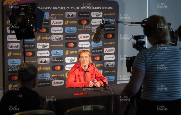260825 - Wales Women Rugby World Cup Media Conference - Georgia Evans during a Wales media conference ahead of their Women’s Rugby World Cup match against Canada
