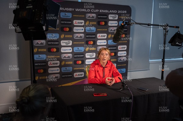 260825 - Wales Women Rugby World Cup Media Conference - Georgia Evans during a Wales media conference ahead of their Women’s Rugby World Cup match against Canada