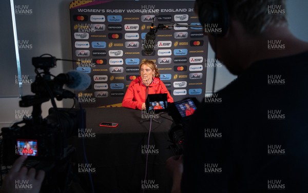 260825 - Wales Women Rugby World Cup Media Conference - Georgia Evans during a Wales media conference ahead of their Women’s Rugby World Cup match against Canada