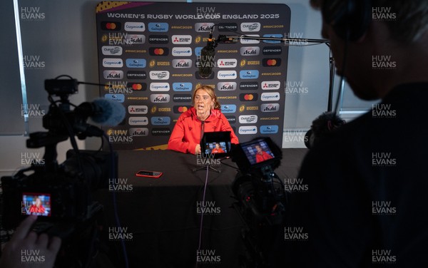 260825 - Wales Women Rugby World Cup Media Conference - Georgia Evans during a Wales media conference ahead of their Women’s Rugby World Cup match against Canada