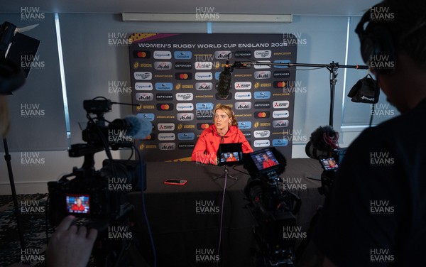 260825 - Wales Women Rugby World Cup Media Conference - Georgia Evans during a Wales media conference ahead of their Women’s Rugby World Cup match against Canada