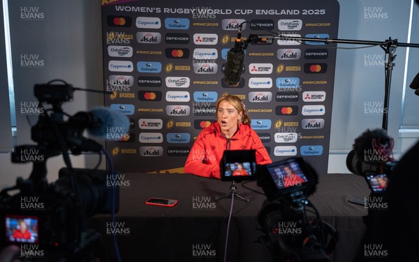260825 - Wales Women Rugby World Cup Media Conference - Georgia Evans during a Wales media conference ahead of their Women’s Rugby World Cup match against Canada