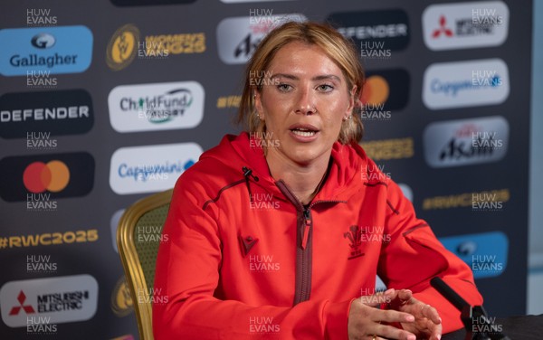 260825 - Wales Women Rugby World Cup Media Conference - Georgia Evans during a Wales media conference ahead of their Women’s Rugby World Cup match against Canada