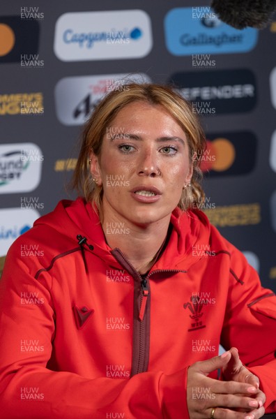 260825 - Wales Women Rugby World Cup Media Conference - Georgia Evans during a Wales media conference ahead of their Women’s Rugby World Cup match against Canada