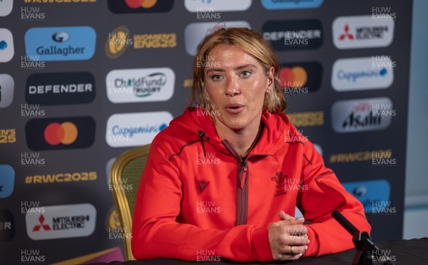 260825 - Wales Women Rugby World Cup Media Conference - Georgia Evans during a Wales media conference ahead of their Women’s Rugby World Cup match against Canada