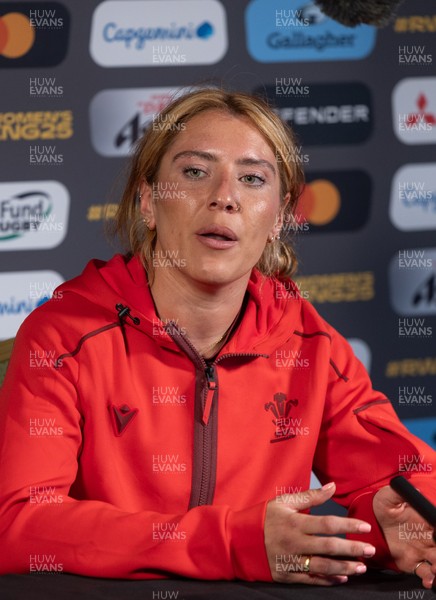 260825 - Wales Women Rugby World Cup Media Conference - Georgia Evans during a Wales media conference ahead of their Women’s Rugby World Cup match against Canada