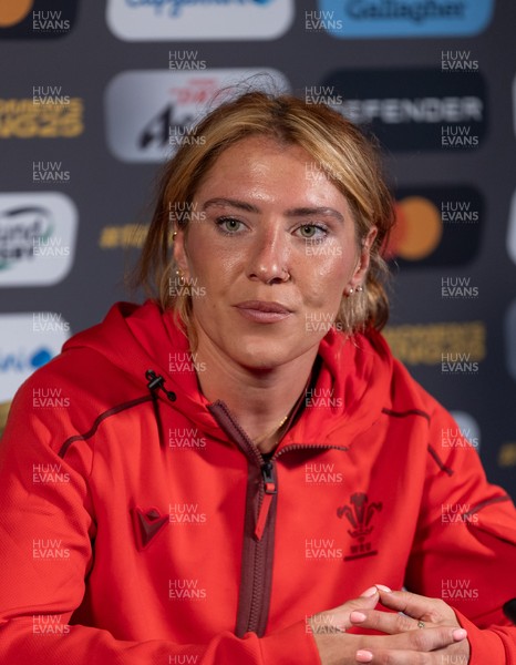 260825 - Wales Women Rugby World Cup Media Conference - Georgia Evans during a Wales media conference ahead of their Women’s Rugby World Cup match against Canada