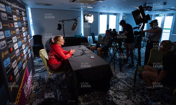 260825 - Wales Women Rugby World Cup Media Conference - Georgia Evans during a Wales media conference ahead of their Women’s Rugby World Cup match against Canada