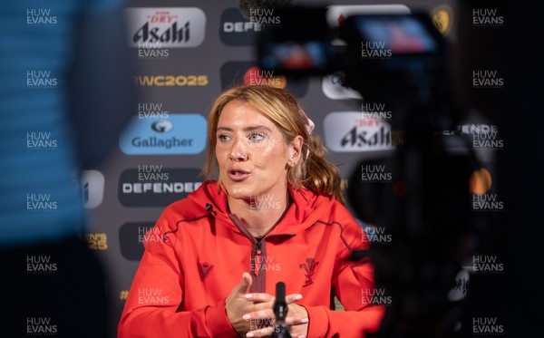 260825 - Wales Women Rugby World Cup Media Conference - Georgia Evans during a Wales media conference ahead of their Women’s Rugby World Cup match against Canada