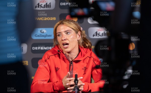 260825 - Wales Women Rugby World Cup Media Conference - Georgia Evans during a Wales media conference ahead of their Women’s Rugby World Cup match against Canada