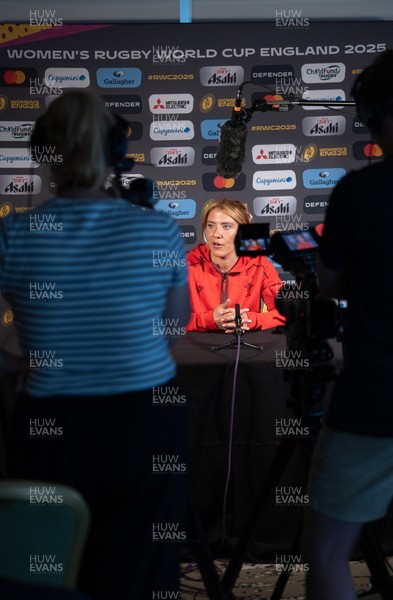 260825 - Wales Women Rugby World Cup Media Conference - Georgia Evans during a Wales media conference ahead of their Women’s Rugby World Cup match against Canada