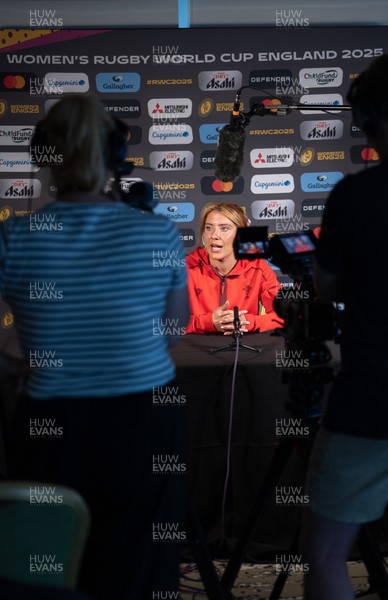 260825 - Wales Women Rugby World Cup Media Conference - Georgia Evans during a Wales media conference ahead of their Women’s Rugby World Cup match against Canada