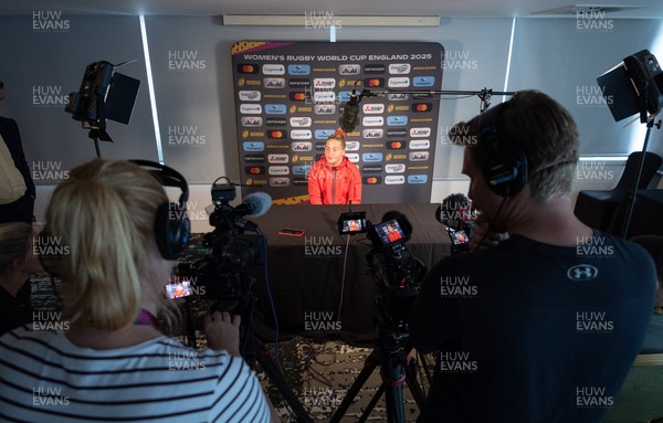 260825 - Wales Women Rugby World Cup Media Conference - Molly Reardon during a Wales media conference ahead of their Women’s Rugby World Cup match against Canada