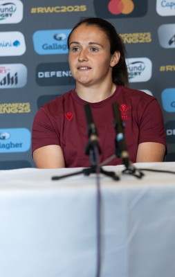 020925 - Wales Women RWC Media Conference - Kayleigh Powell of Wales during a media conference ahead of their final Women’s Rugby World Cup match against Fiji