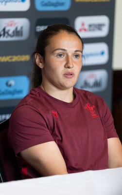 020925 - Wales Women RWC Media Conference - Kayleigh Powell of Wales during a media conference ahead of their final Women’s Rugby World Cup match against Fiji