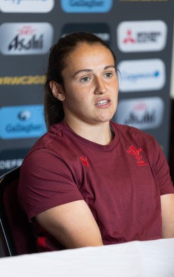 020925 - Wales Women RWC Media Conference - Kayleigh Powell of Wales during a media conference ahead of their final Women’s Rugby World Cup match against Fiji