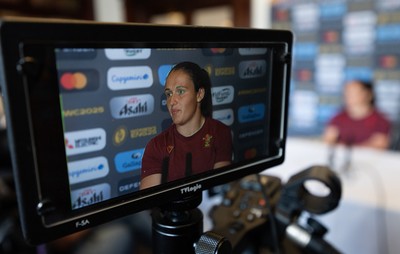 020925 - Wales Women RWC Media Conference - Kayleigh Powell of Wales during a media conference ahead of their final Women’s Rugby World Cup match against Fiji