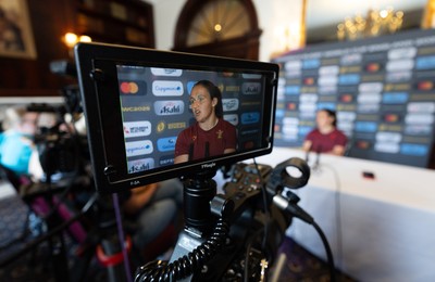 020925 - Wales Women RWC Media Conference - Kayleigh Powell of Wales during a media conference ahead of their final Women’s Rugby World Cup match against Fiji