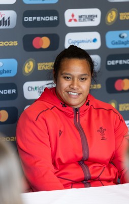 020925 - Wales Women RWC Media Conference - Sisilia Tuipulotu of Wales during a media conference ahead of their final Women’s Rugby World Cup match against Fiji