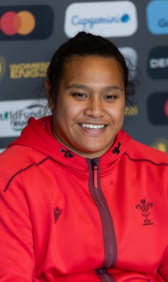 020925 - Wales Women RWC Media Conference - Sisilia Tuipulotu of Wales during a media conference ahead of their final Women’s Rugby World Cup match against Fiji