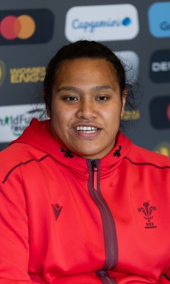 020925 - Wales Women RWC Media Conference - Sisilia Tuipulotu of Wales during a media conference ahead of their final Women’s Rugby World Cup match against Fiji