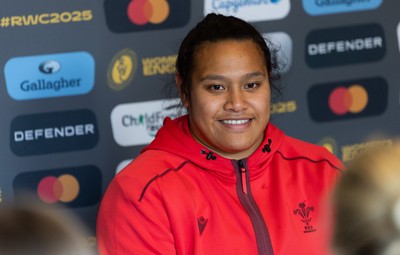 020925 - Wales Women RWC Media Conference - Sisilia Tuipulotu of Wales during a media conference ahead of their final Women’s Rugby World Cup match against Fiji