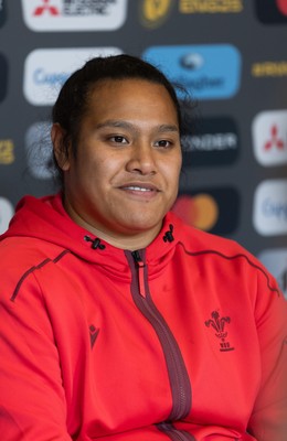 020925 - Wales Women RWC Media Conference - Sisilia Tuipulotu of Wales during a media conference ahead of their final Women’s Rugby World Cup match against Fiji