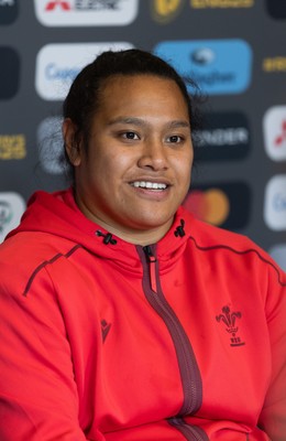 020925 - Wales Women RWC Media Conference - Sisilia Tuipulotu of Wales during a media conference ahead of their final Women’s Rugby World Cup match against Fiji
