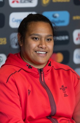 020925 - Wales Women RWC Media Conference - Sisilia Tuipulotu of Wales during a media conference ahead of their final Women’s Rugby World Cup match against Fiji