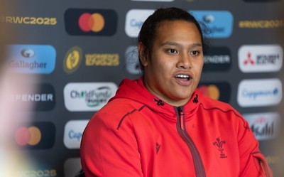 020925 - Wales Women RWC Media Conference - Sisilia Tuipulotu of Wales during a media conference ahead of their final Women’s Rugby World Cup match against Fiji