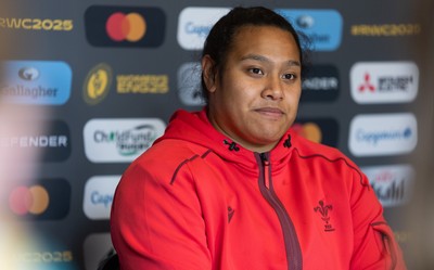 020925 - Wales Women RWC Media Conference - Sisilia Tuipulotu of Wales during a media conference ahead of their final Women’s Rugby World Cup match against Fiji