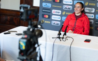 020925 - Wales Women RWC Media Conference - Nel Metcalfe of Wales during a media conference ahead of their final Women’s Rugby World Cup match against Fiji