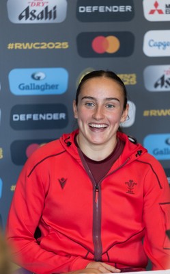 020925 - Wales Women RWC Media Conference - Nel Metcalfe of Wales during a media conference ahead of their final Women’s Rugby World Cup match against Fiji