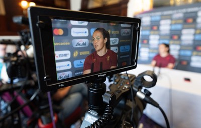 020925 - Wales Women RWC Media Conference - Kayleigh Powell of Wales during a media conference ahead of their final Women’s Rugby World Cup match against Fiji