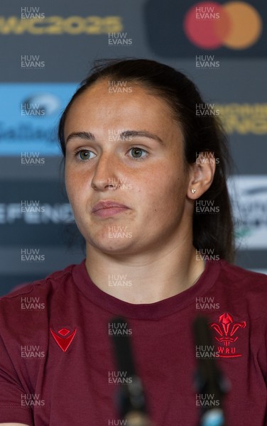 020925 - Wales Women RWC Media Conference - Kayleigh Powell of Wales during a media conference ahead of their final Women’s Rugby World Cup match against Fiji