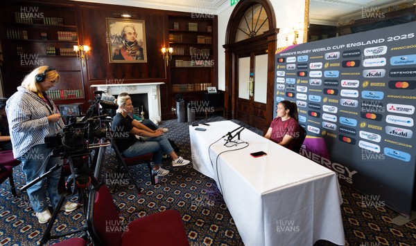 020925 - Wales Women RWC Media Conference - Kayleigh Powell of Wales during a media conference ahead of their final Women’s Rugby World Cup match against Fiji