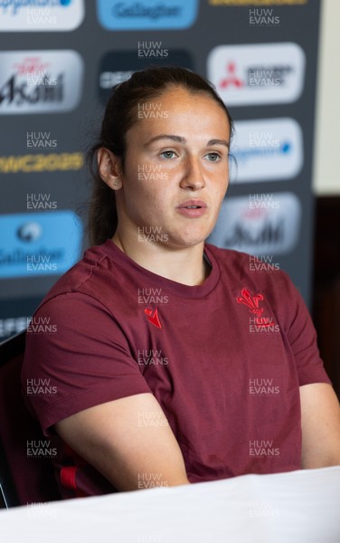 020925 - Wales Women RWC Media Conference - Kayleigh Powell of Wales during a media conference ahead of their final Women’s Rugby World Cup match against Fiji
