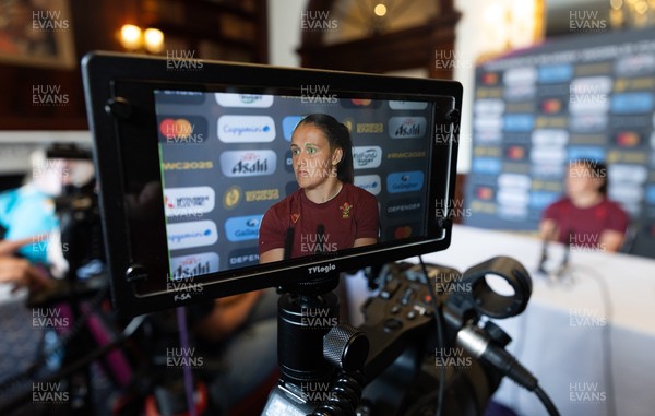 020925 - Wales Women RWC Media Conference - Kayleigh Powell of Wales during a media conference ahead of their final Women’s Rugby World Cup match against Fiji