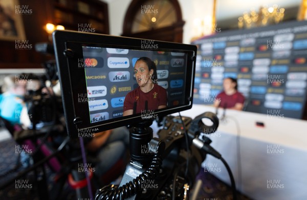 020925 - Wales Women RWC Media Conference - Kayleigh Powell of Wales during a media conference ahead of their final Women’s Rugby World Cup match against Fiji