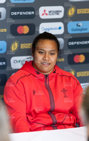 020925 - Wales Women RWC Media Conference - Sisilia Tuipulotu of Wales during a media conference ahead of their final Women’s Rugby World Cup match against Fiji