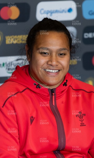 020925 - Wales Women RWC Media Conference - Sisilia Tuipulotu of Wales during a media conference ahead of their final Women’s Rugby World Cup match against Fiji