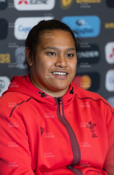 020925 - Wales Women RWC Media Conference - Sisilia Tuipulotu of Wales during a media conference ahead of their final Women’s Rugby World Cup match against Fiji