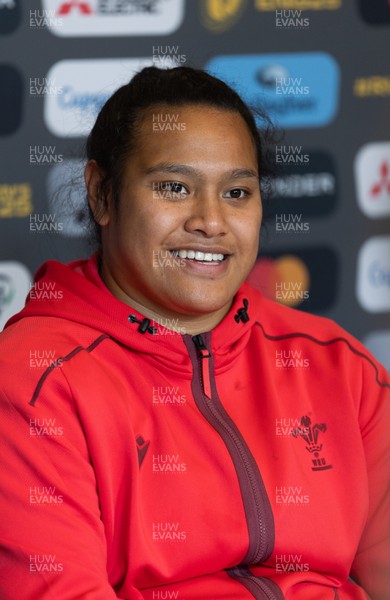 020925 - Wales Women RWC Media Conference - Sisilia Tuipulotu of Wales during a media conference ahead of their final Women’s Rugby World Cup match against Fiji