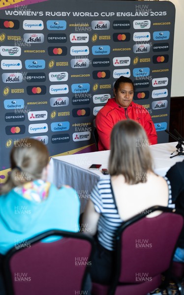020925 - Wales Women RWC Media Conference - Sisilia Tuipulotu of Wales during a media conference ahead of their final Women’s Rugby World Cup match against Fiji