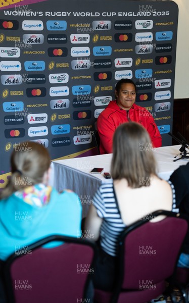 020925 - Wales Women RWC Media Conference - Sisilia Tuipulotu of Wales during a media conference ahead of their final Women’s Rugby World Cup match against Fiji