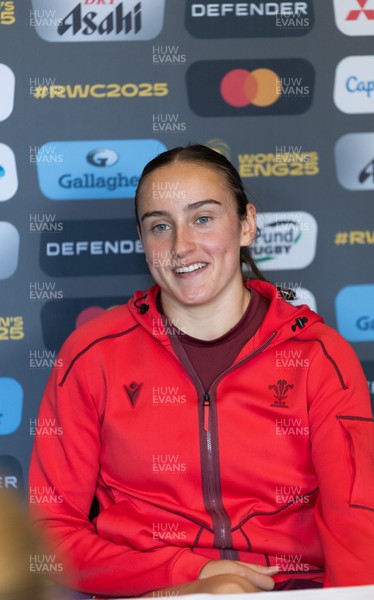 020925 - Wales Women RWC Media Conference - Nel Metcalfe of Wales during a media conference ahead of their final Women’s Rugby World Cup match against Fiji